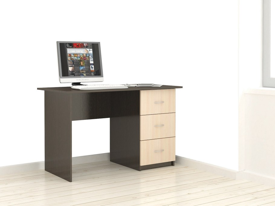 Стол компьютерный Моби 3 (7601000*610) венге/дуб мол