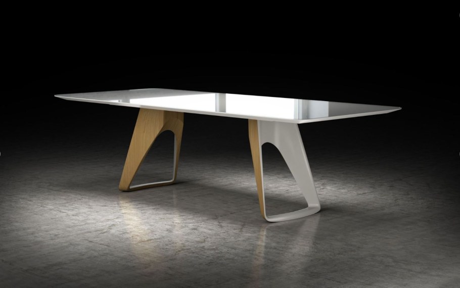 Круглый стол на металлическом подстолье