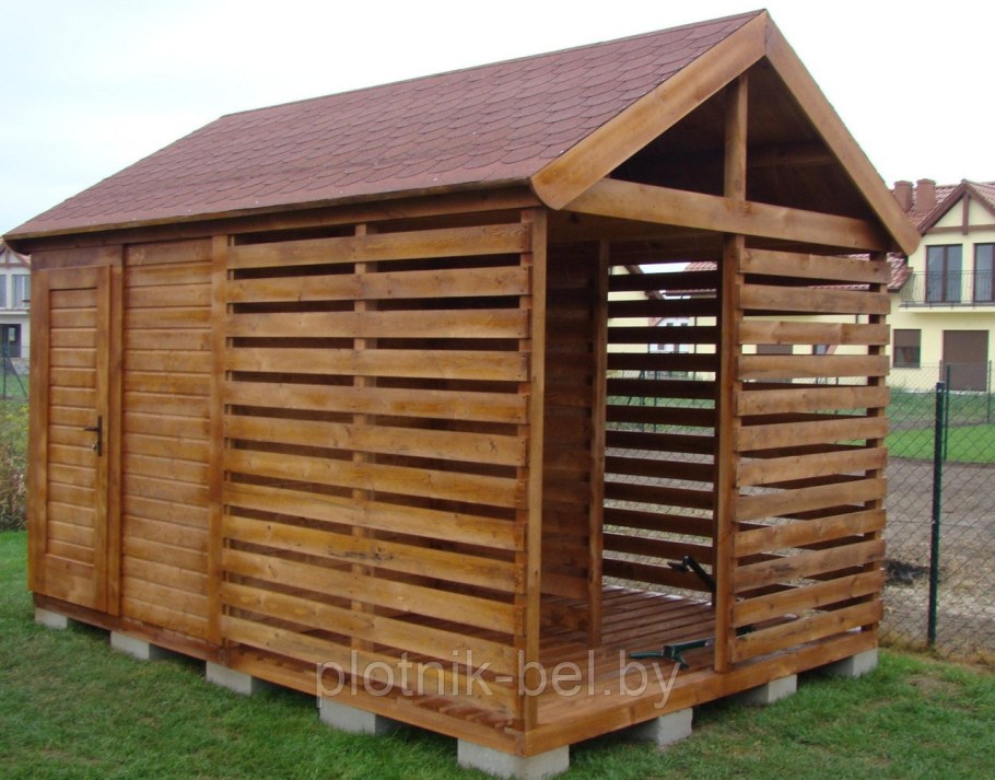 БТ-05 бытовка с дровником