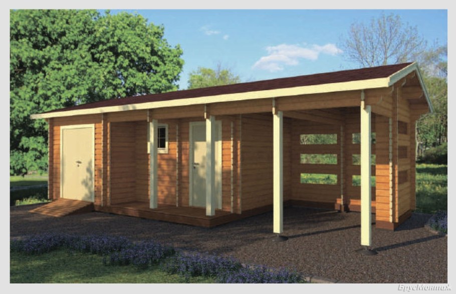 Хозблок односкатный 3х4