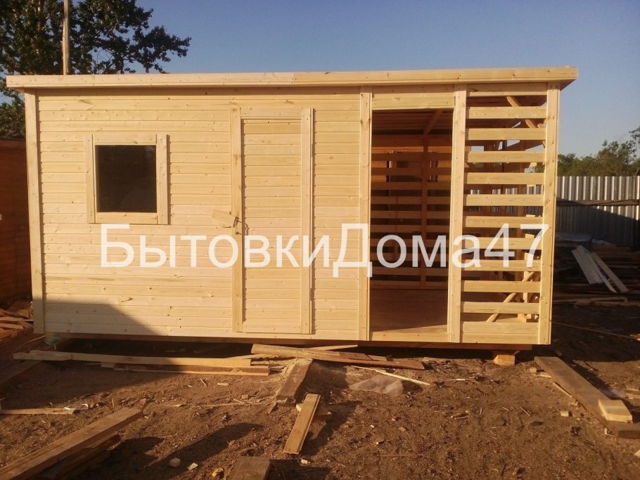 Хозблок с дровником 4х2