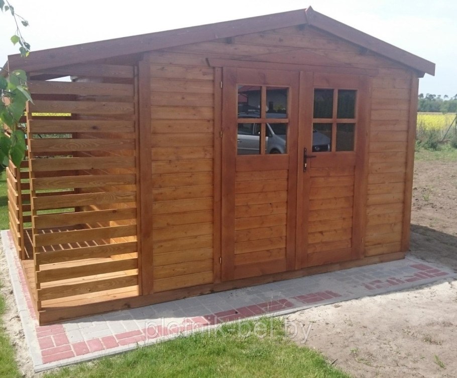 Хозблок с дровником 4х2