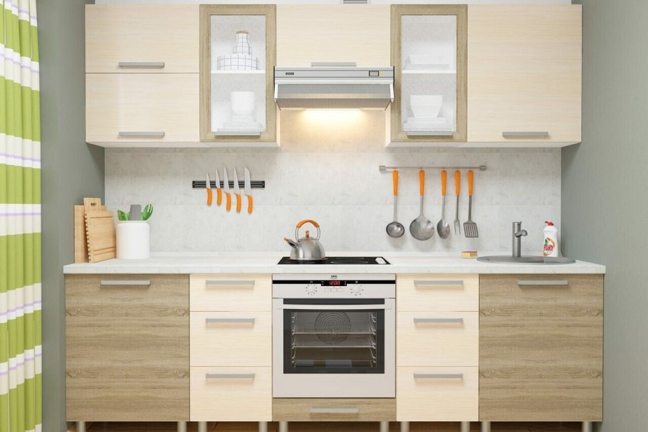 Кухонные фасады из натурального дерева