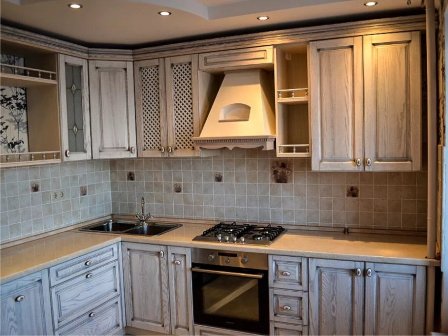 Кухня дуб беленый МДФ Ависта