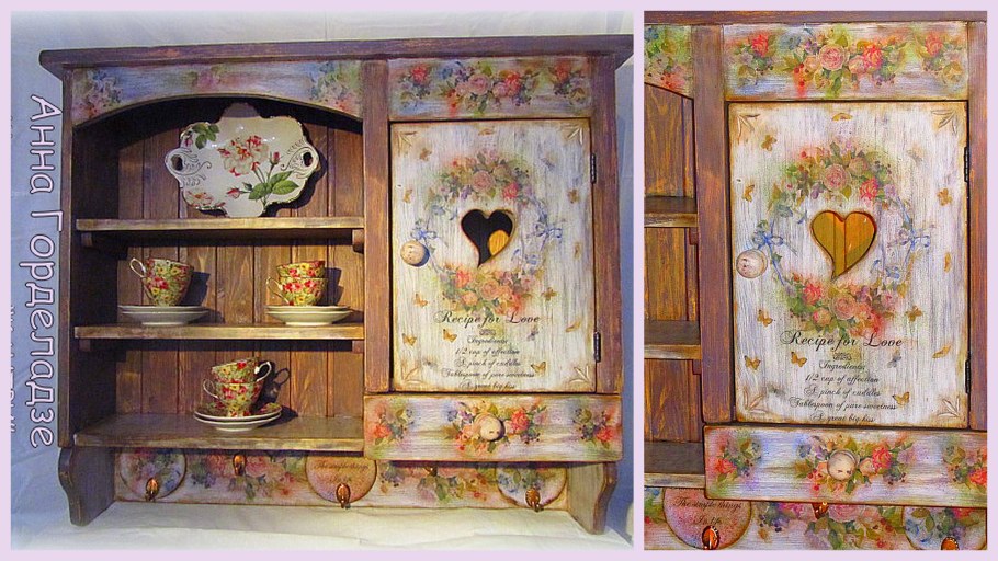 Декупаж мебели в стиле Кантри