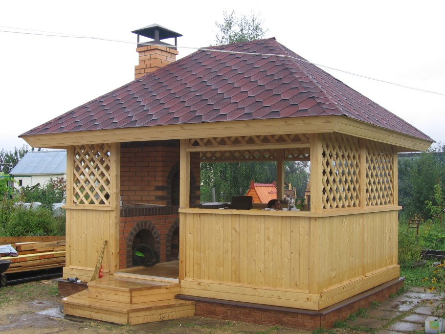 Односкатная беседка 4х5