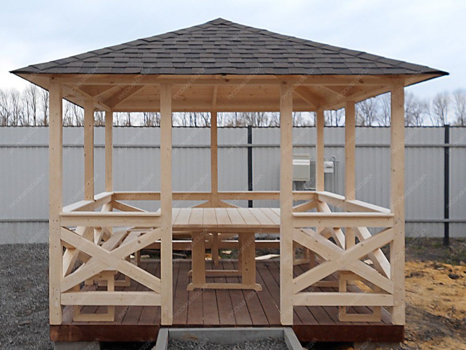 Проект деревянной беседки 4на4