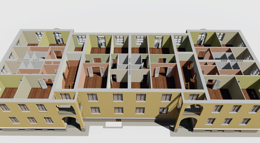 Старый двухэтажный деревянный дом