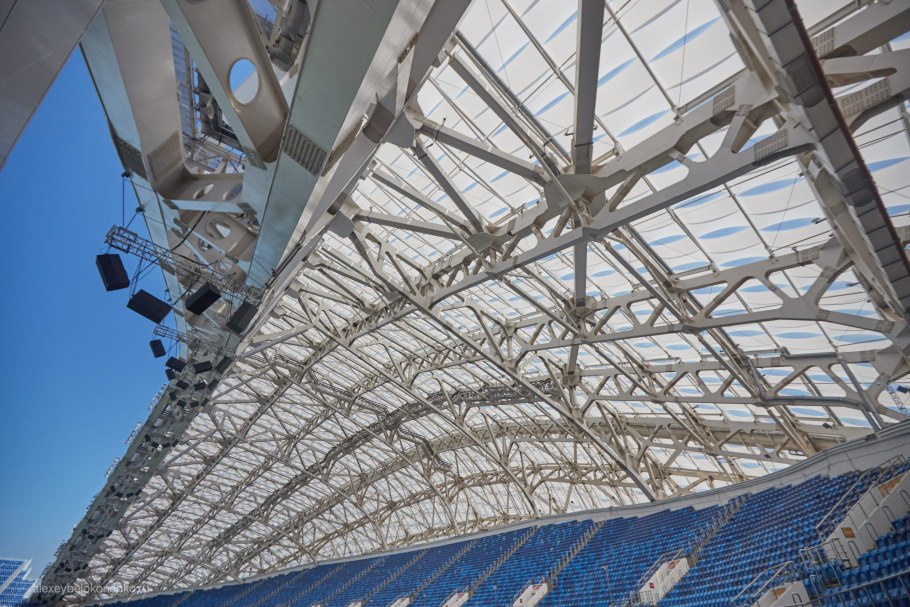 Стадион Фишт крыша раздвижная