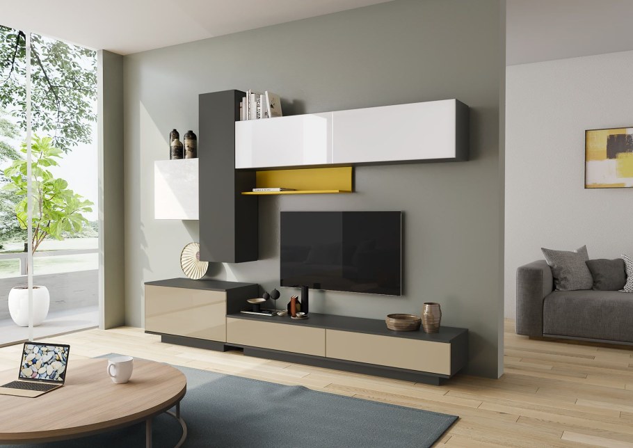 Стенка с угловым шкафом для одежды