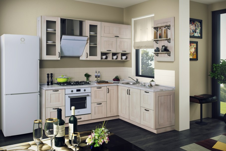 Кухня Сити дуб Галифакс натуральный