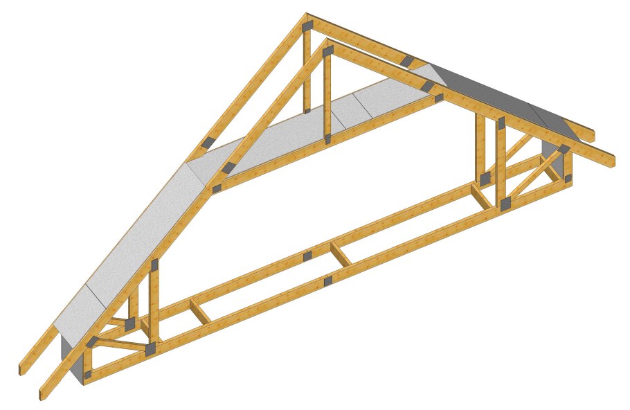 Фермы деревянные стропильные двускатные