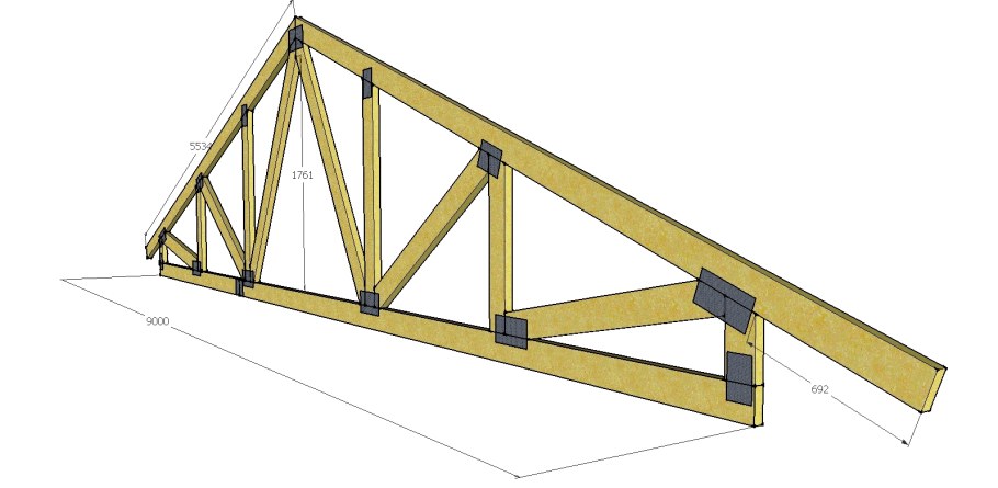 Стропильная система пролет 6 метров