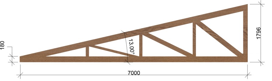 Ферма стропильная пролёт 10м