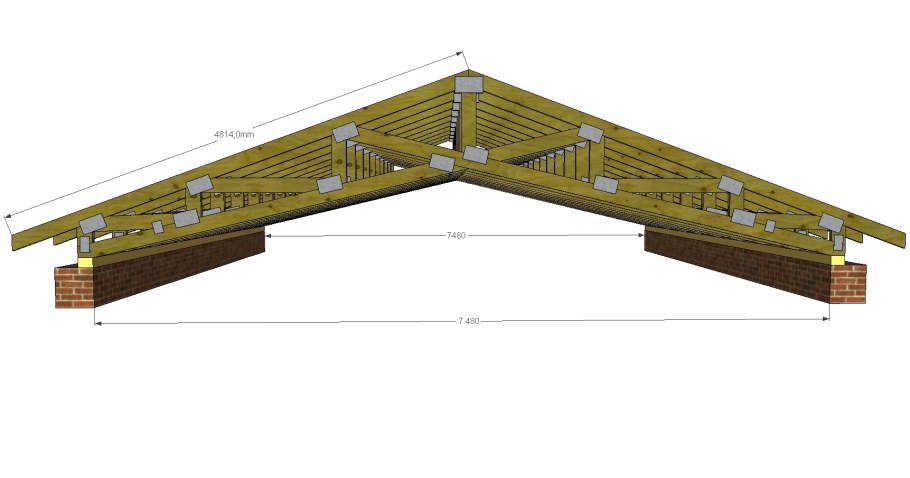 Стропильные деревянные фермы 7500