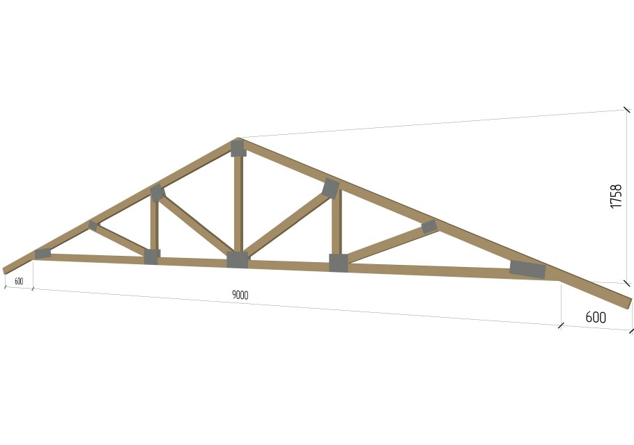 Ферма двускатная пролет 11 м