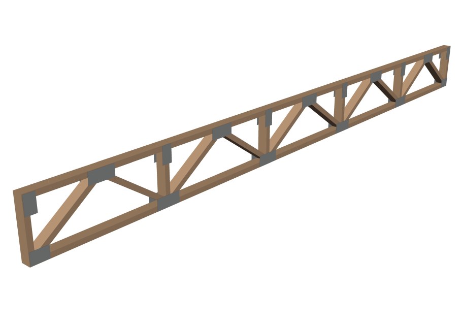 Деревянные фермы для односкатной крыши 6 метров