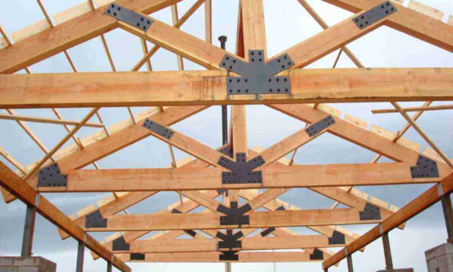 Деревянная ферма односкатная 3м