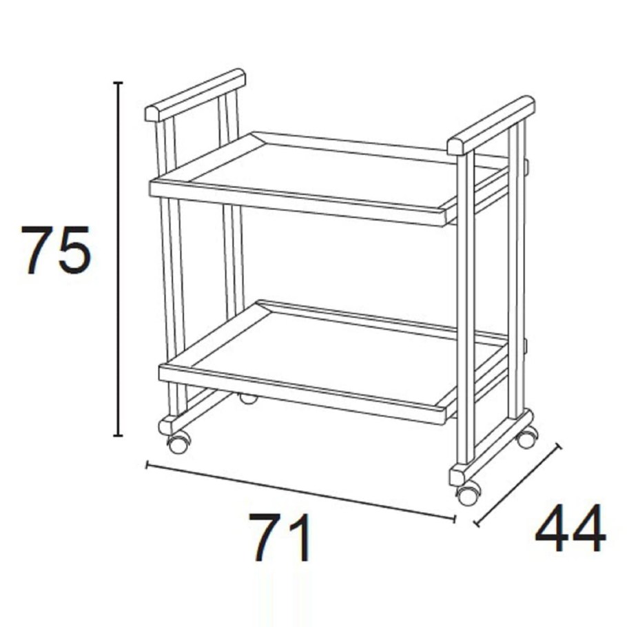 ТДЯ. Трехъярусная платформенная тележка 650х990