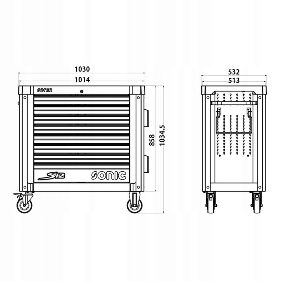 Beta c27s-r 15 in. Folding Tool Utility Cart for Portable use-Red, (Tools not included)