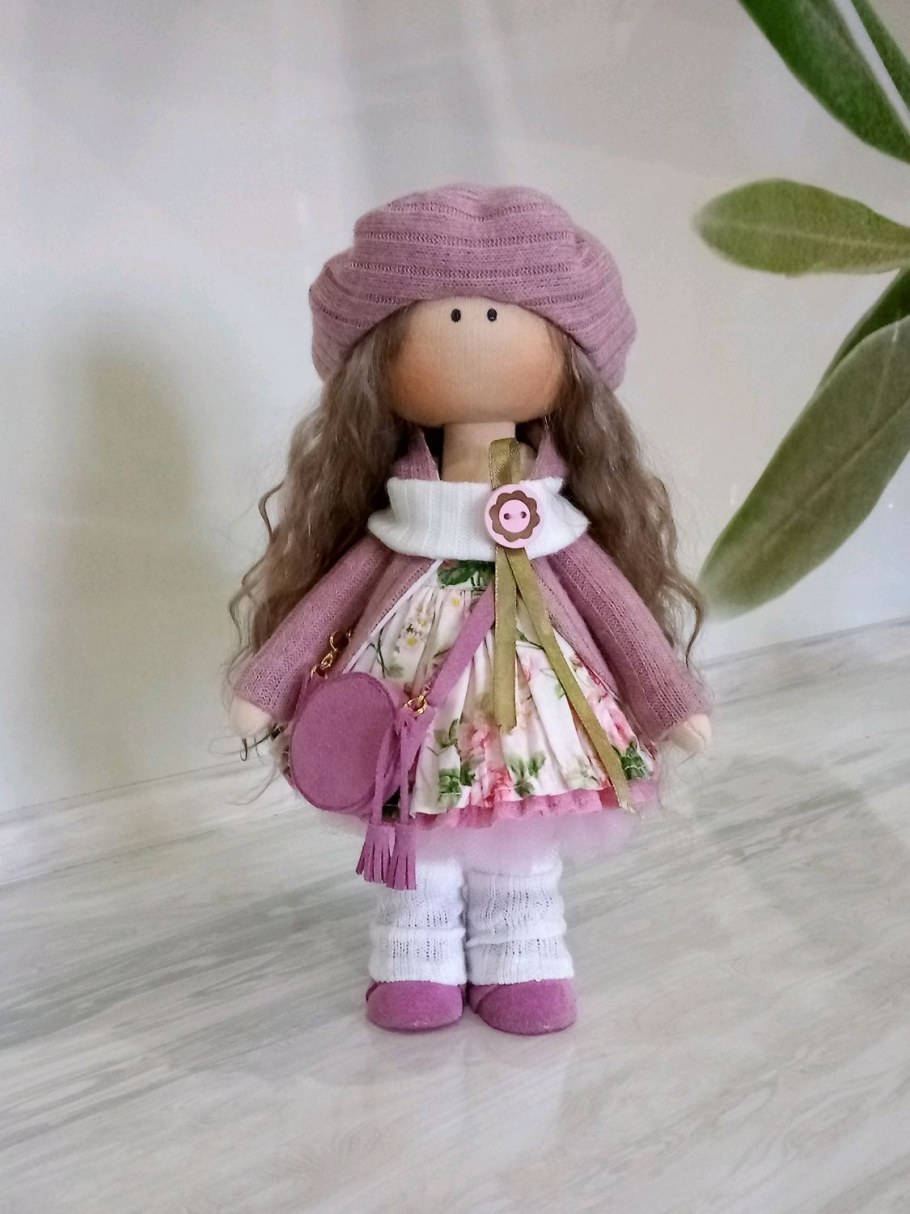 Елочная игрушка 50 годов из ваты девочка