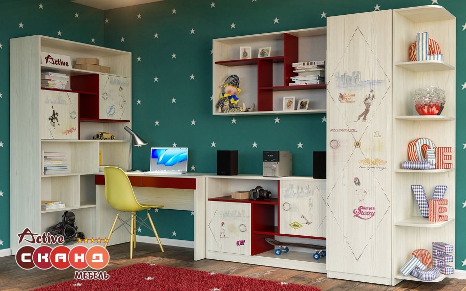 Детская Вега-1 дуб беленый