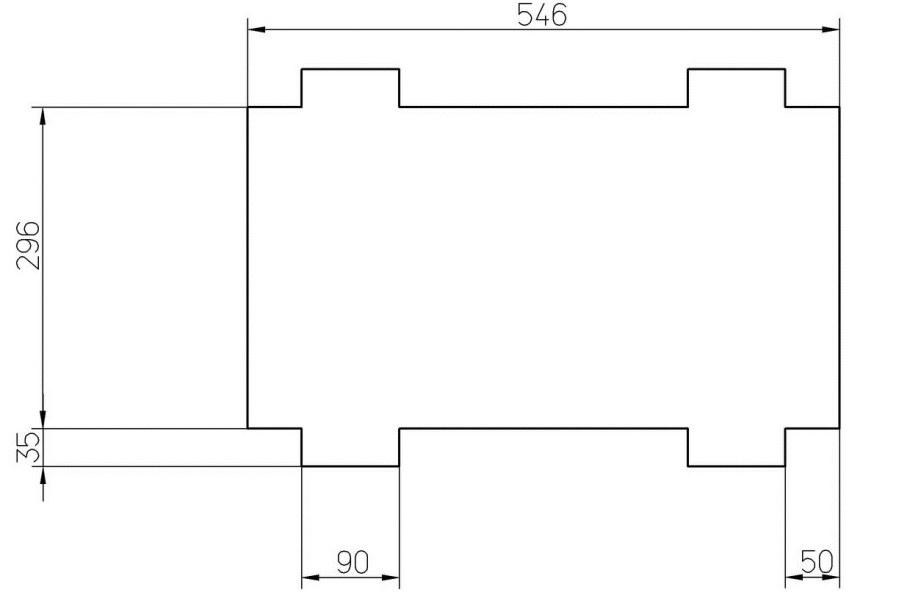 Чертеж мангала с шип пазами