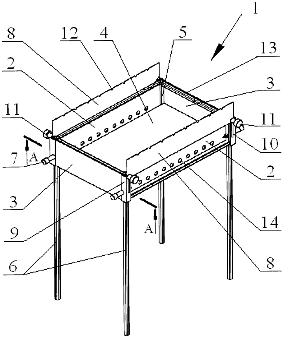 Мангал из металла с поддувалом чертежи