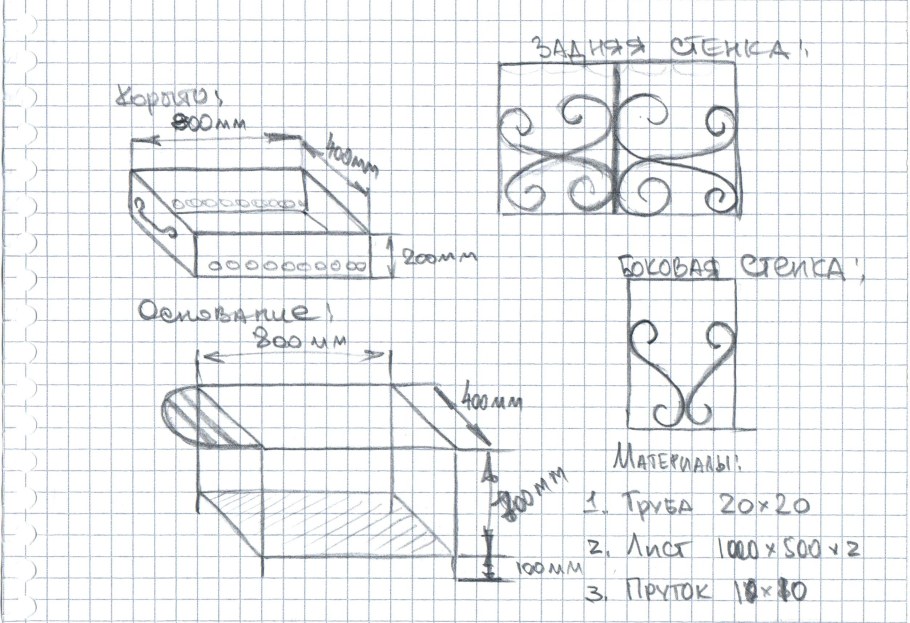 Разборный мангал чемодан чертеж
