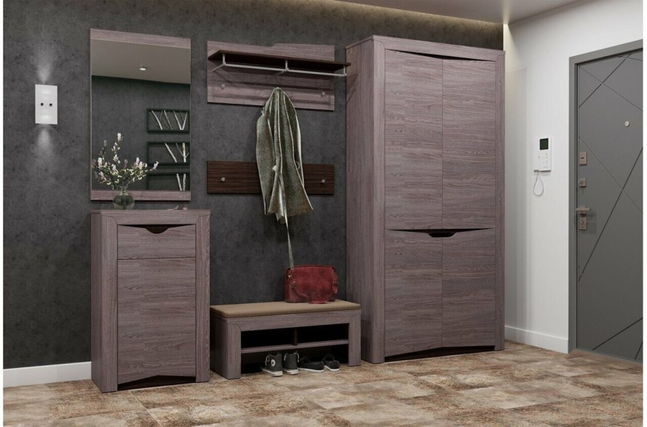 Модульная прихожая Лючия ясень Анкор темный