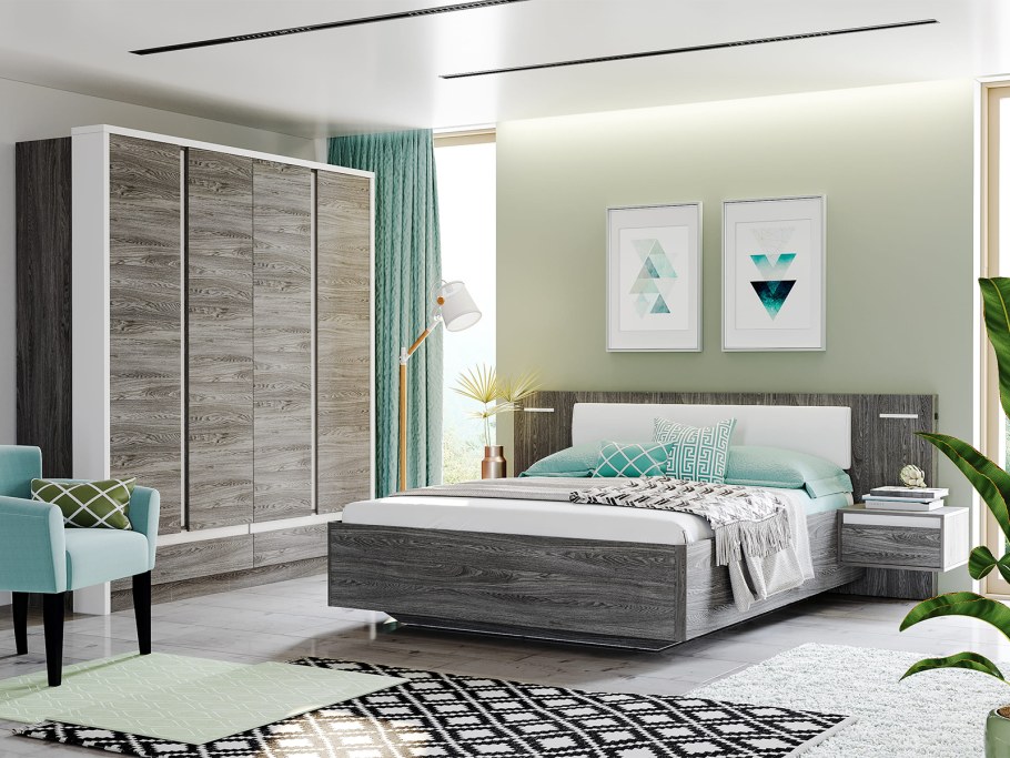 Спальня Монако ясень Анкор светлый