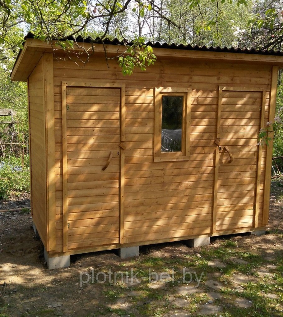 Деревянная бытовка хозблок 2x2