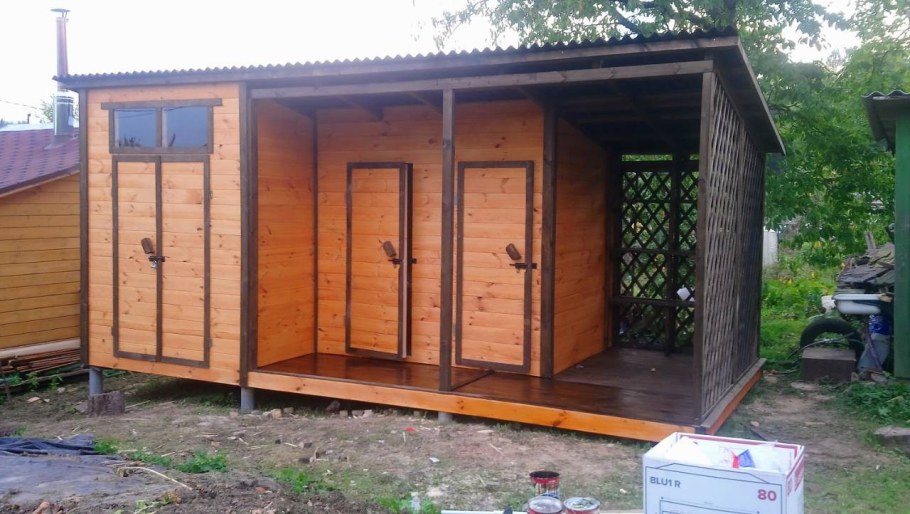 Хоз блок душ туалет сарай 6х3