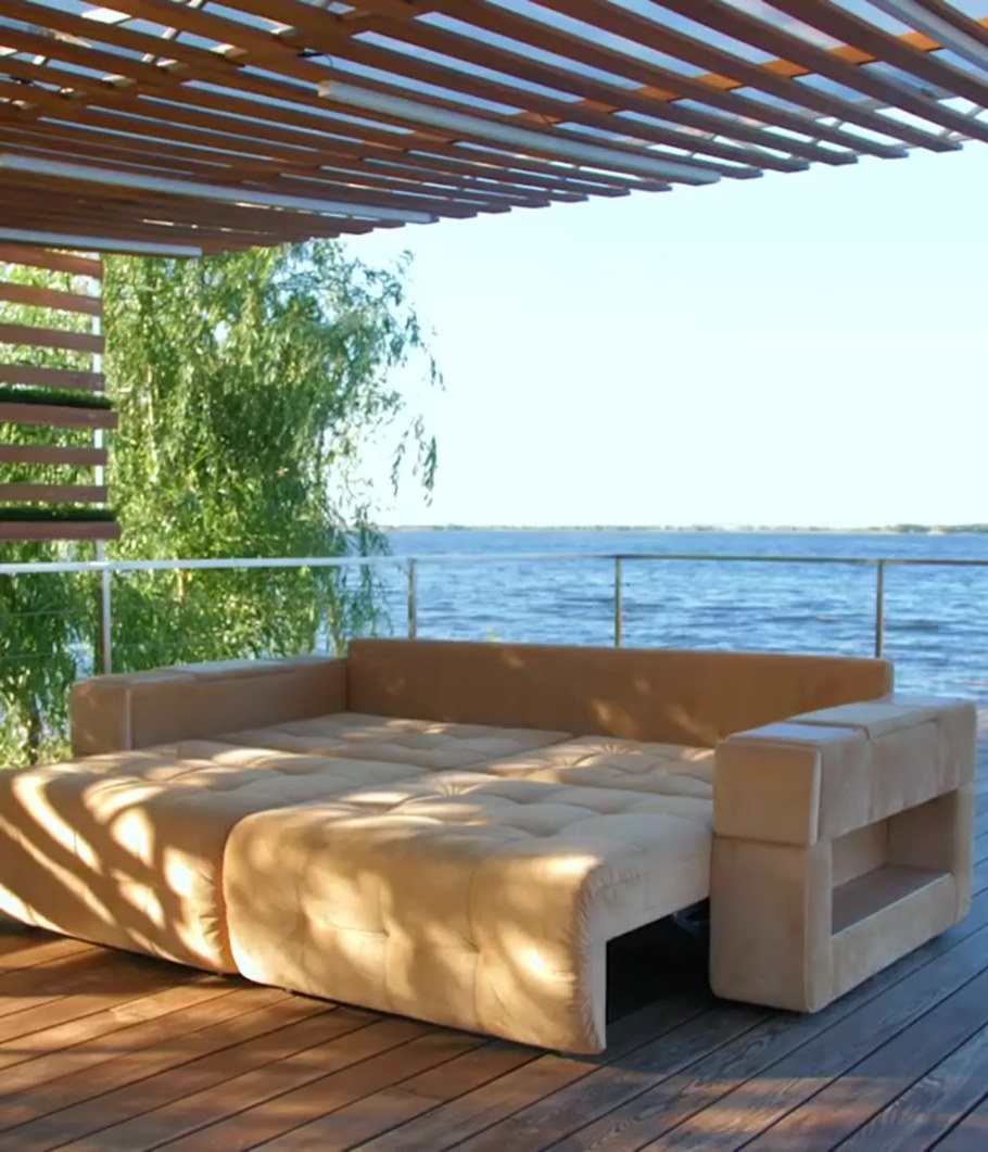 Кровать Boss велюр Monolit синий