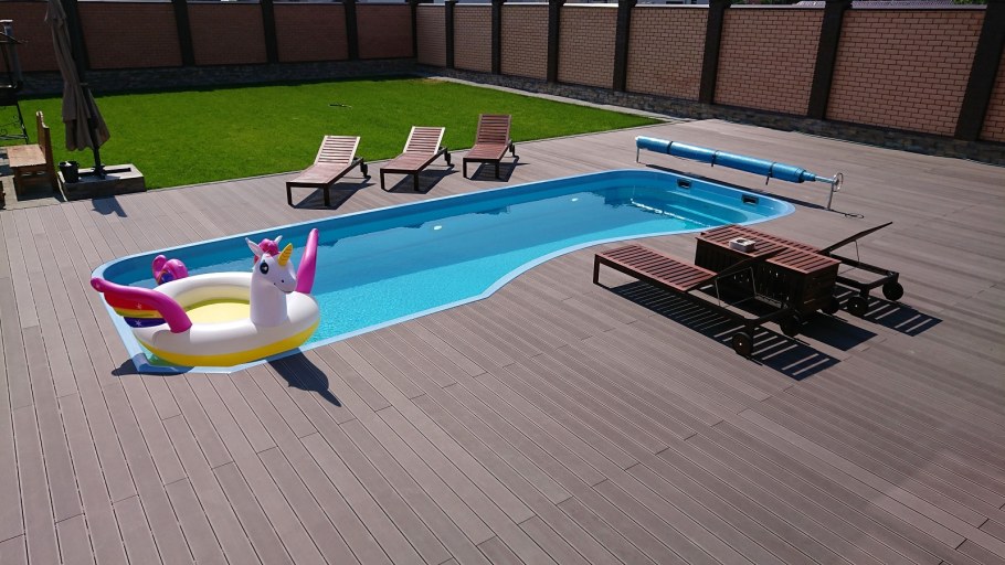 Схема установки композитного бассейна