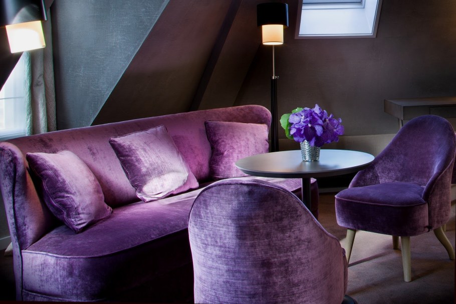 Фиолетовый интерьер