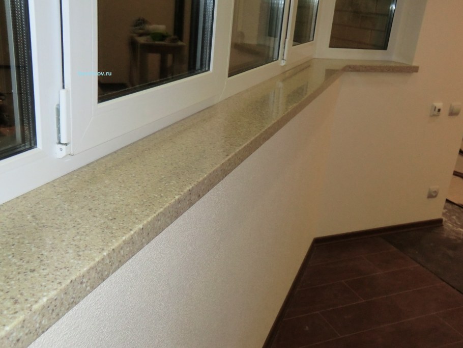 Подоконники из агломерата Вайт Санд