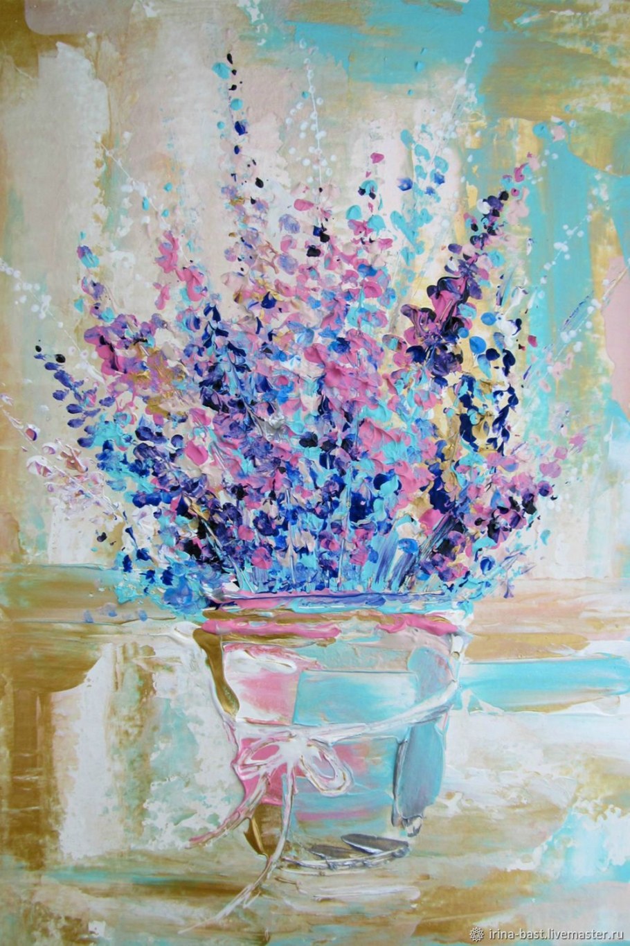 Картина мастихином Лаванда