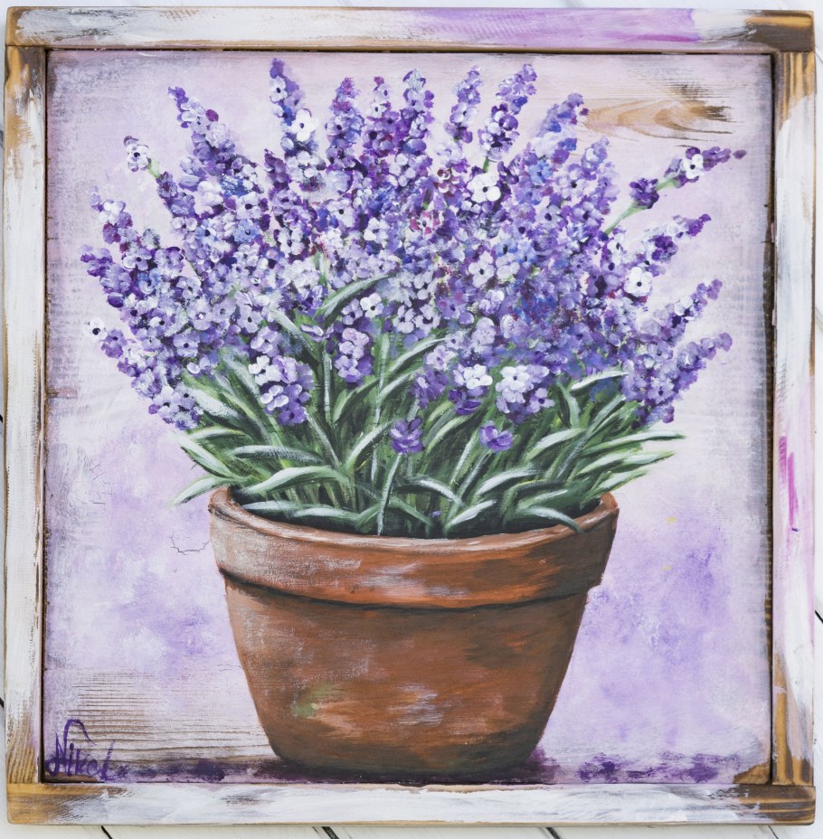 Нежные цветы мазками