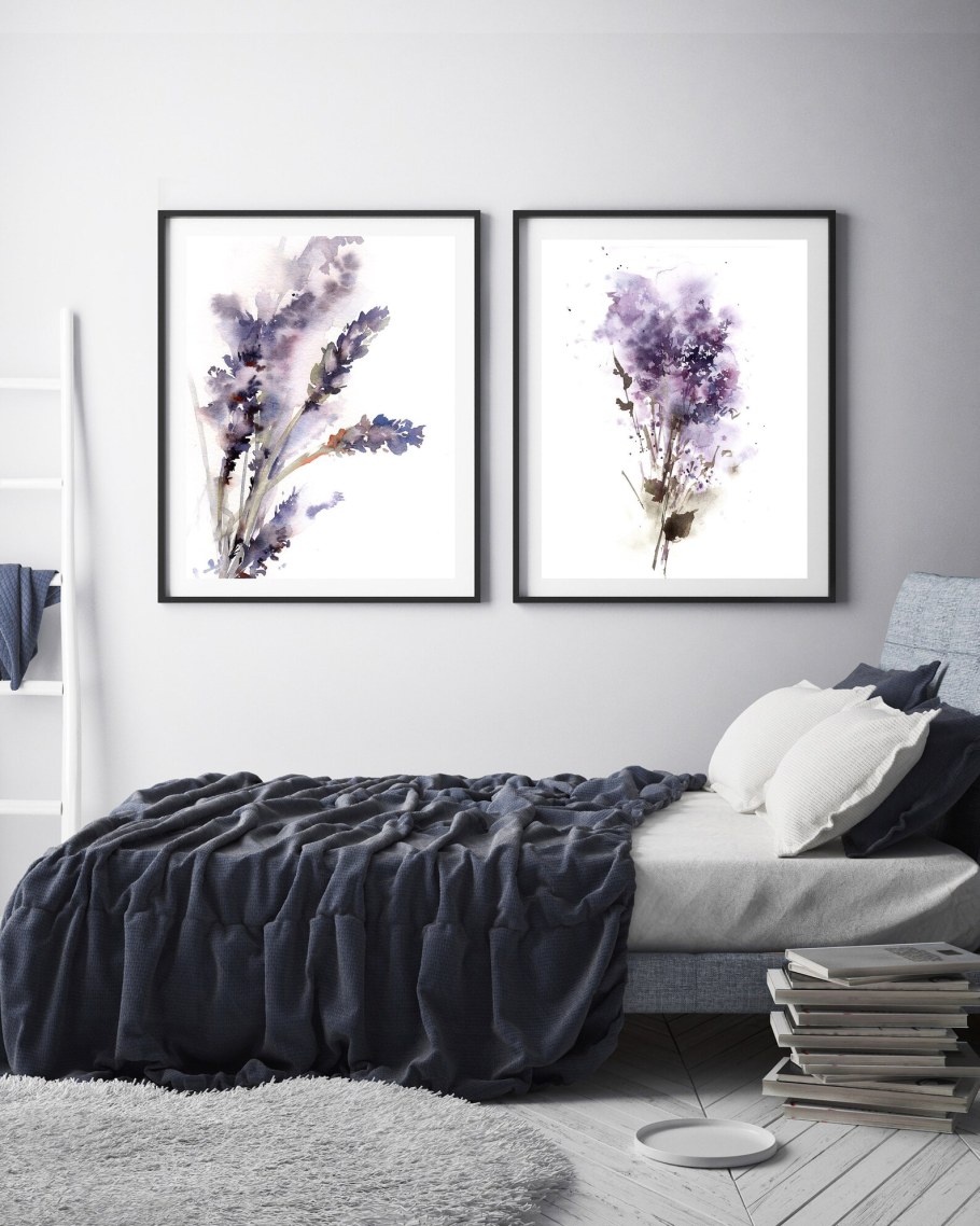 Картина мастихином Лаванда