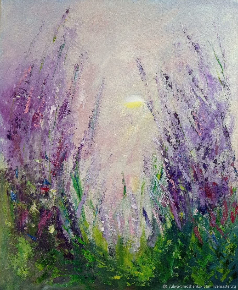 Акварель Лаванда Прованс