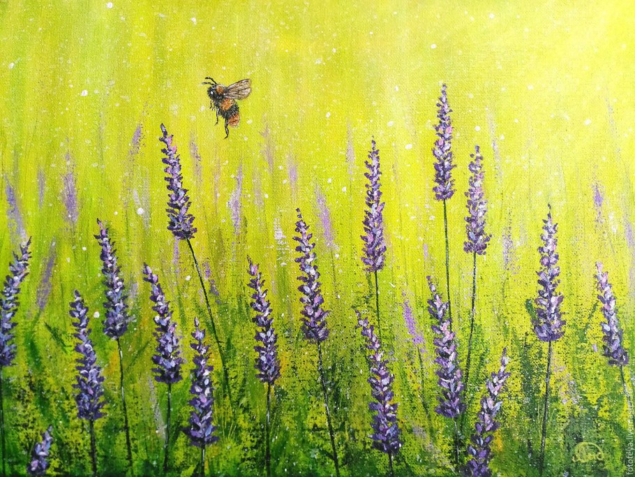 Лаванда в живописи маслом