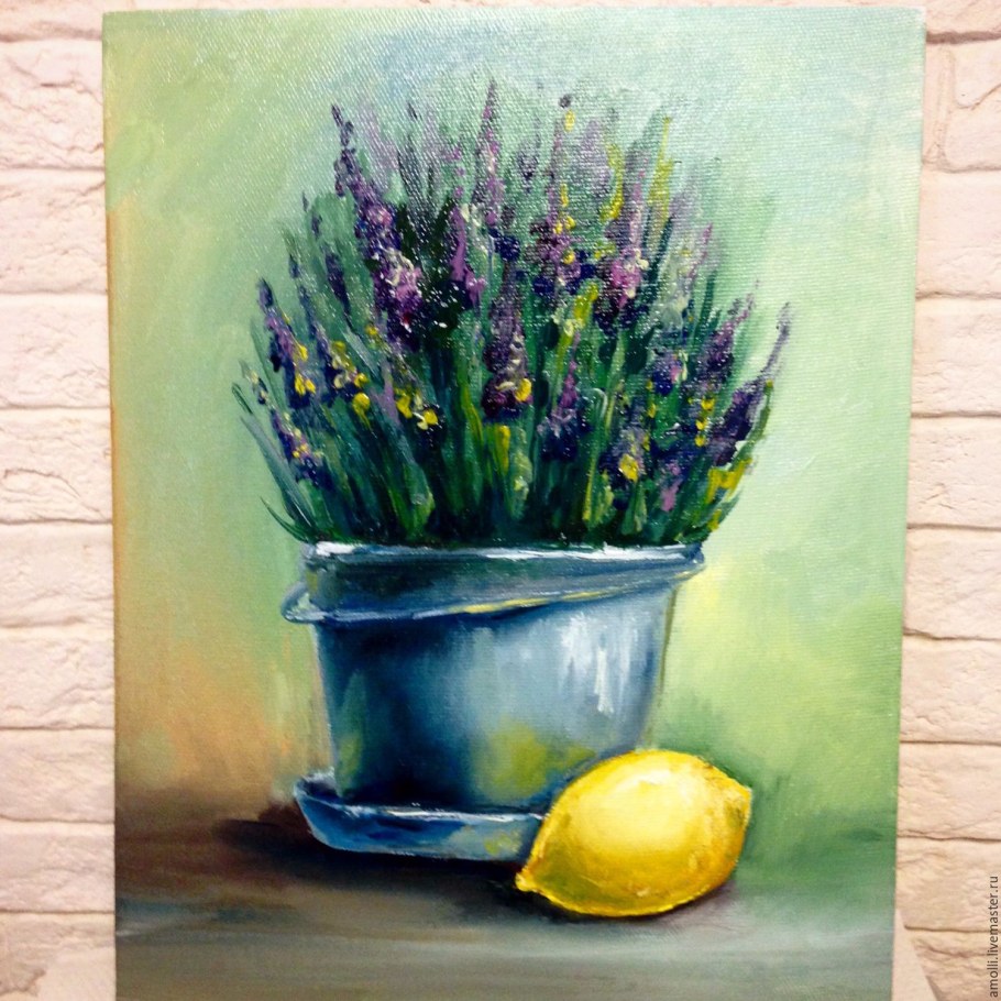 Сиреневые картины в интерьере