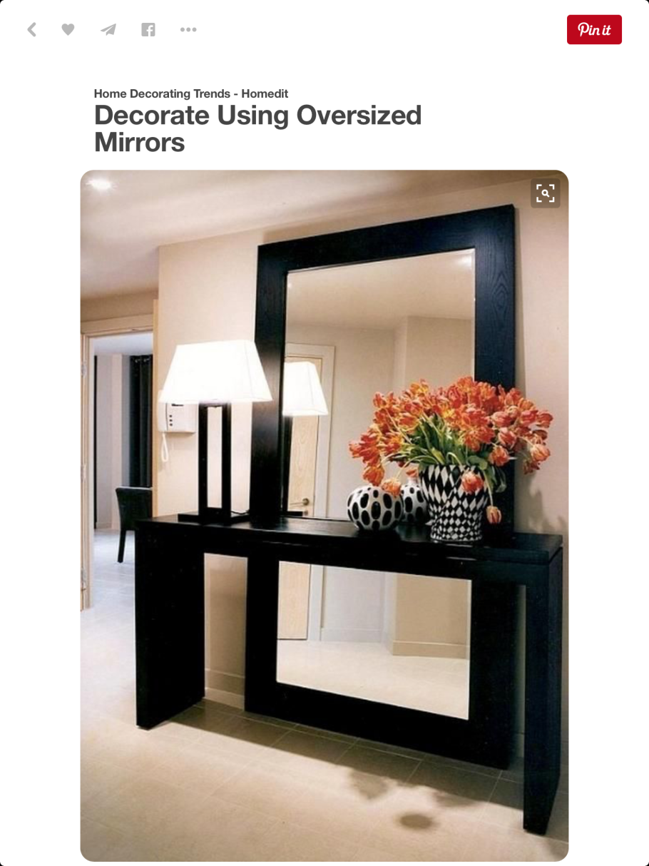 Зеркало с полкой в прихожую