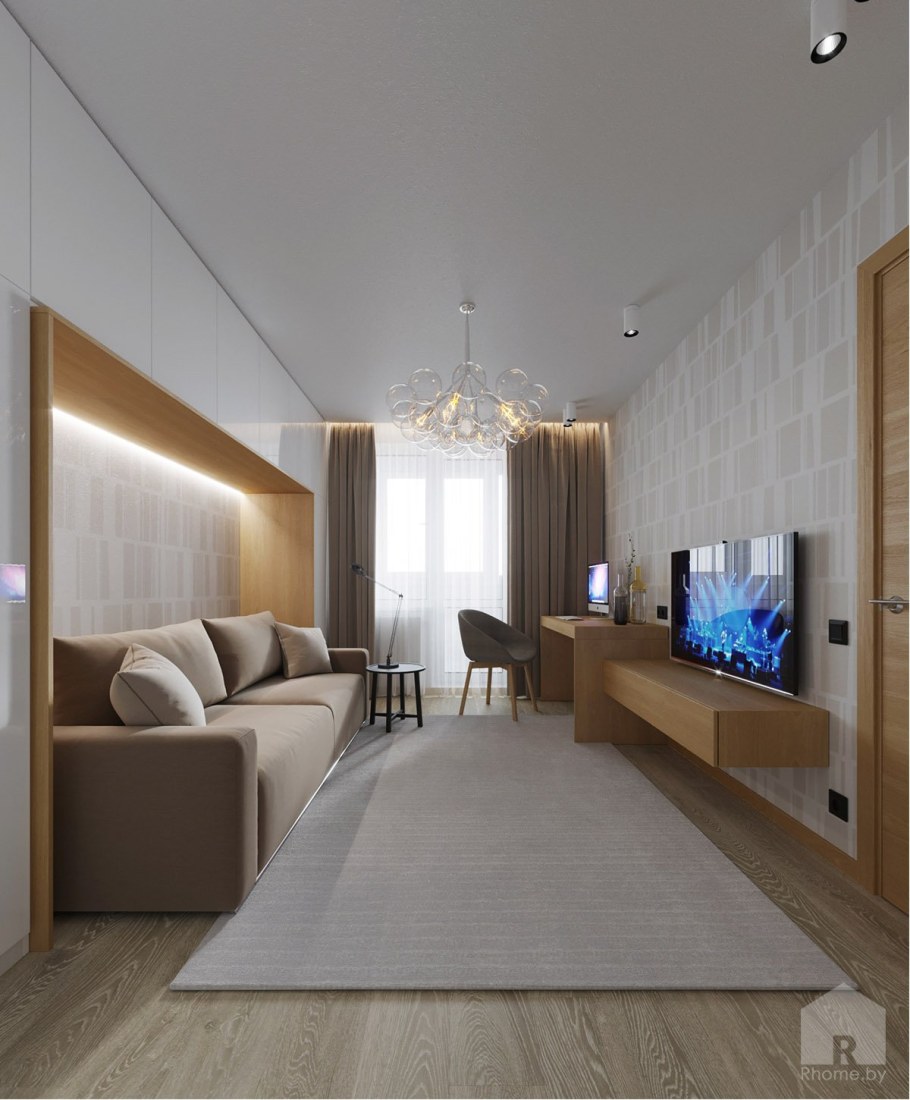 Интерьер спальни с диваном вместо кровати