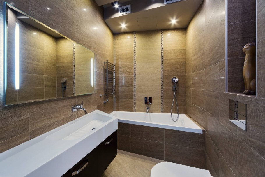 Трапециевидная ванная комната