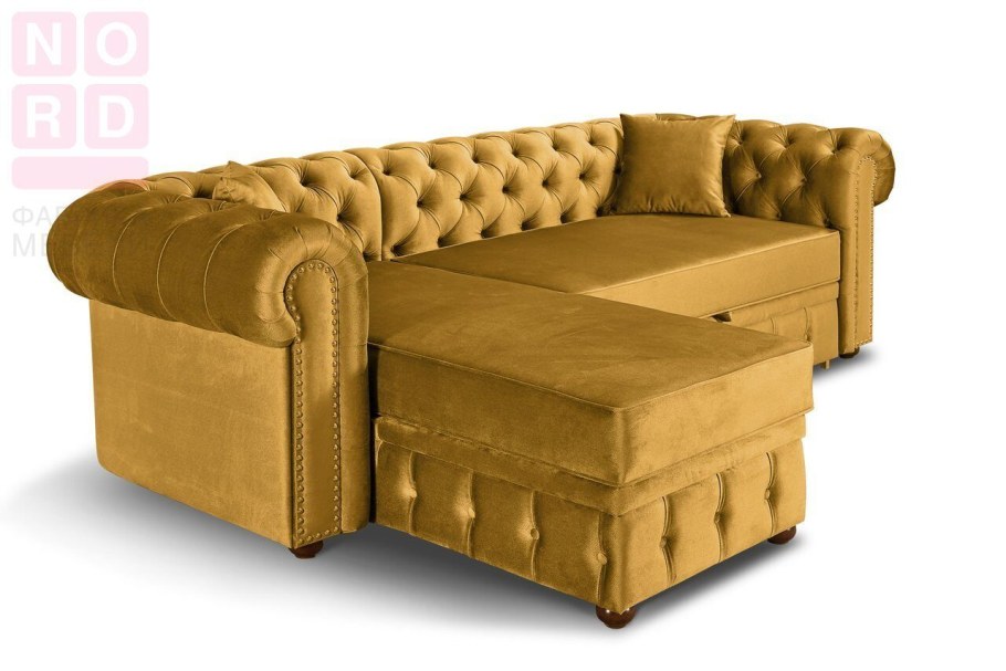 Угловой белый диван Честер