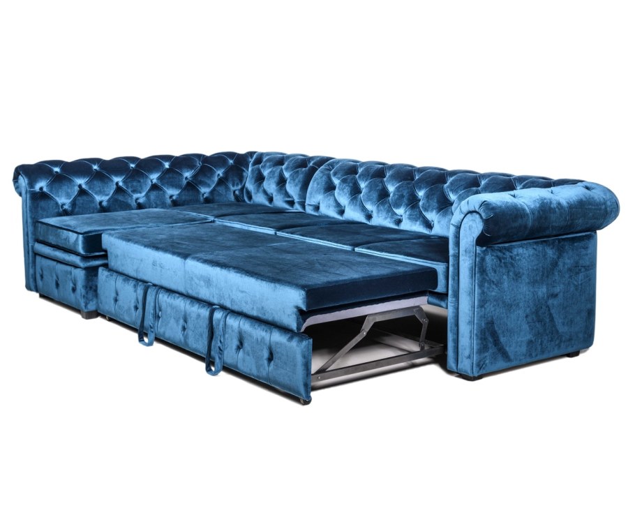 Честер угловой с оттоманкой