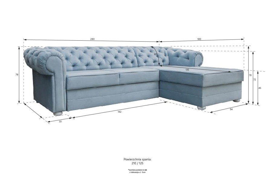 Диван Честер угловой Честерфилд