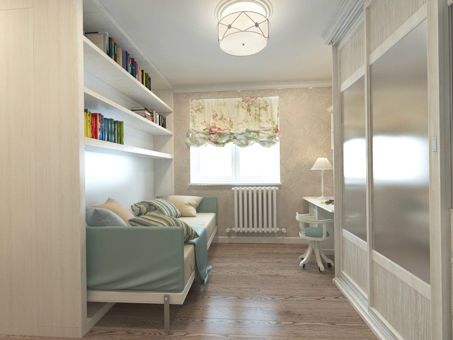 Обстановка маленькой комнаты